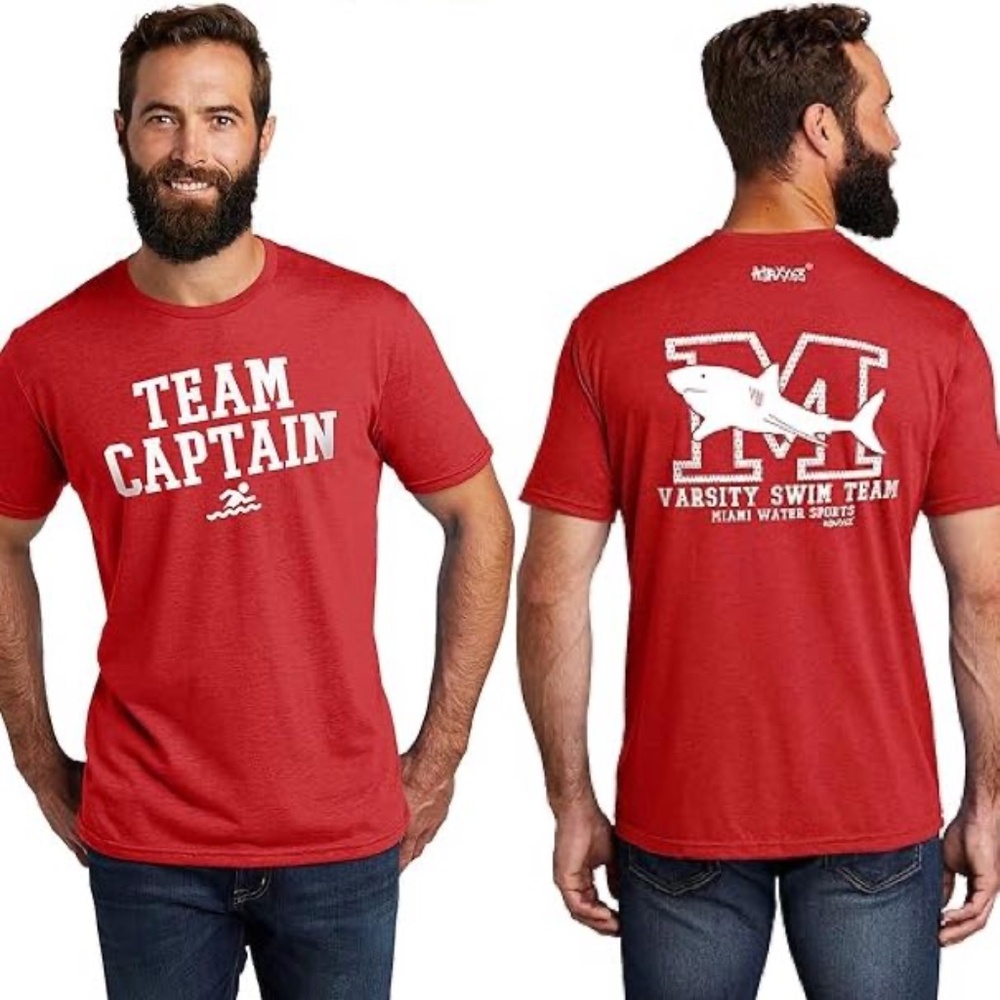 Miami Water Sports Swim Team Captain T Shirt Small Made by Ajaxx63 Gently worn